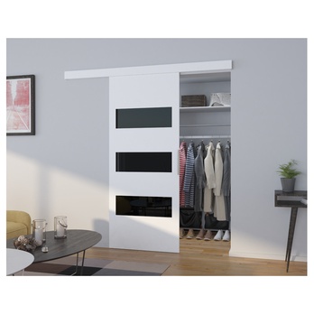 Posuvné dveře ARES 76 bílá/černá, 76x205 cm 1