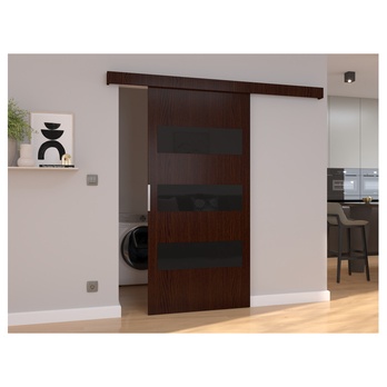 Posuvné dveře ARES 96 wenge/černá, 96x205 cm 1