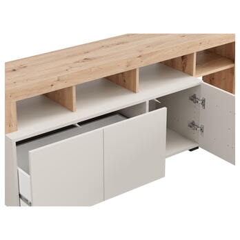 TV komoda ARGYLL 154 1Z1D kašmírová/dub artisan 11