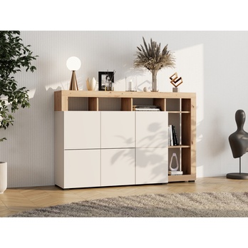 Komoda ARGYLL 154 2Z1D kašmírová/dub artisan 1