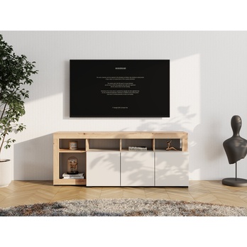 TV komoda ARGYLL 154 3D kašmírová/dub artisan 1