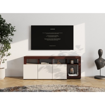 TV komoda ARGYLL 154 3D kašmírová/tmavý dub 1
