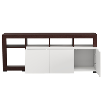 TV komoda ARGYLL 154 bílá/tmavý dub 7