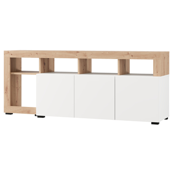 TV komoda ARGYLL 154 bílá/dub artisan 4