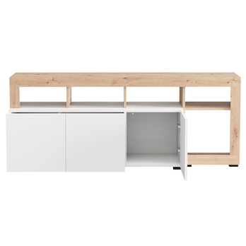 TV komoda ARGYLL 154 bílá/dub artisan 7