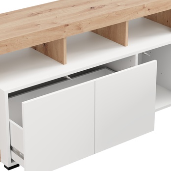 TV komoda ARGYLL 154 bílá/dub artisan 8
