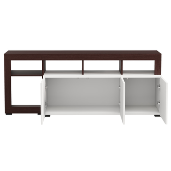 TV komoda ARGYLL 154 bílá/tmavý dub 2