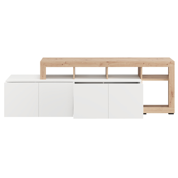 TV komoda ARGYLL 192 2Z bílá/dub artisan 7