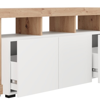 TV komoda ARGYLL 192 2Z bílá/dub artisan 8