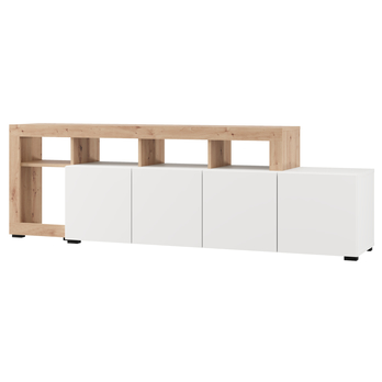 TV komoda ARGYLL 192 bílá/dub artisan 4