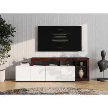 TV komoda ARGYLL 192 bílá/tmavý dub 3