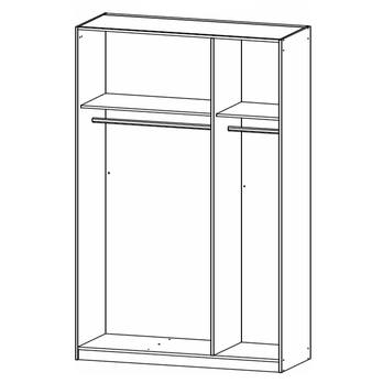 Šatní skříň ARIANNA alpská bílá/vysoký lesk, 3 dveře 2
