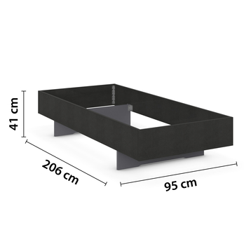 Postel ARIZONA III šedá vysoký lesk, 90x200 cm 5