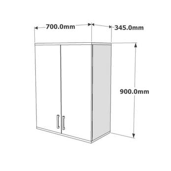 Závěsná koupelnová skříňka ARIZONA V bílá, výška 90 cm 4