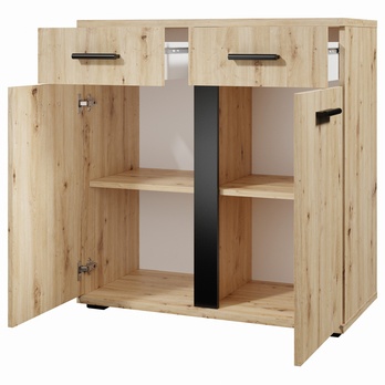 Komoda ARLANA 2 dub artisan/černá 2