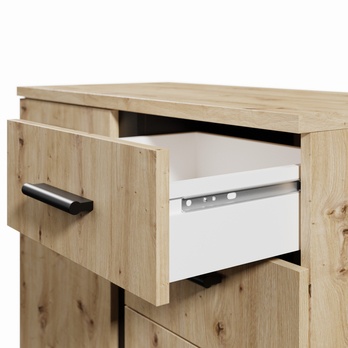 Komoda ARLANA 3 dub artisan/černá 4