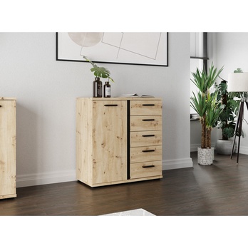 Komoda ARLANA 3 dub artisan/černá 1