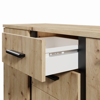 Komoda ARLANA 4 dub artisan/černá 3