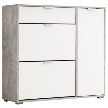 Botníková komoda ARLEY 2 beton/bílá 5