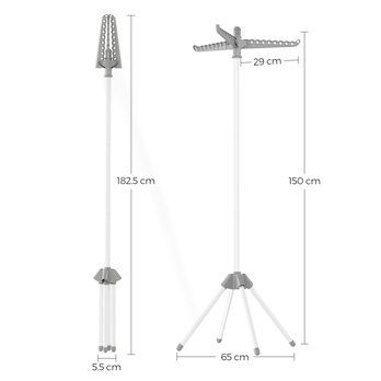 Stojanový sušák ARMS šedá/bílá 2