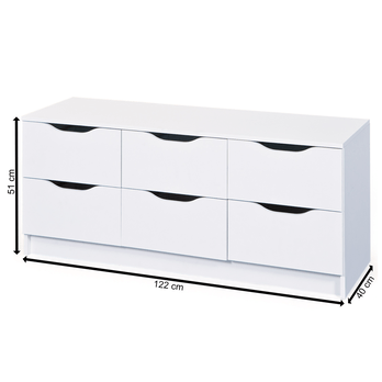 Komoda ARPÁD 6 bílá 7