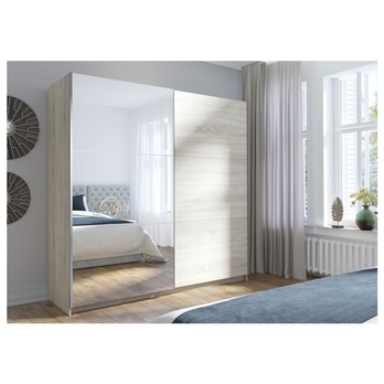 Šatní skříň se zrcadlem ARSALA dub sonoma 1