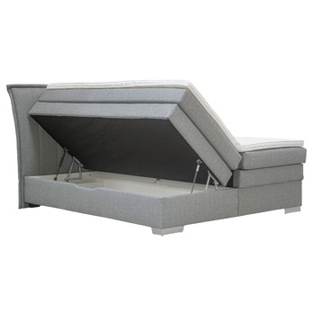 Postel boxspring ARTHUR světle šedá, 180x200 cm 1