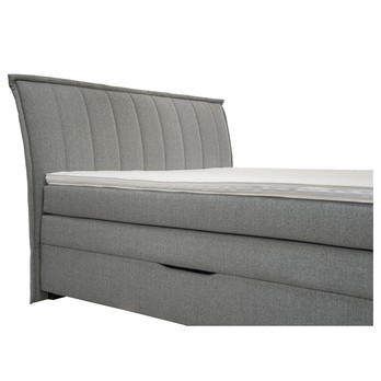 Postel boxspring ARTHUR světle šedá, 180x200 cm 2