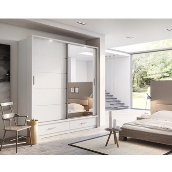 Šatní skříň s osvětlením ARTI AR-05 bílá 1