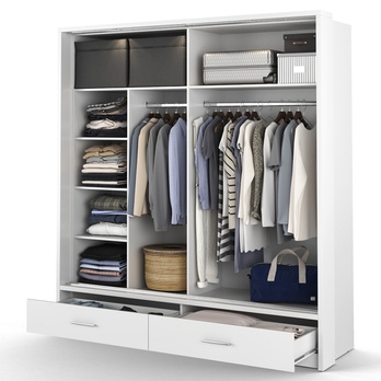 Šatní skříň s osvětlením ARTI AR-05 bílá 3