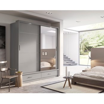 Šatní skříň s osvětlením ARTI AR-05 šedá 1