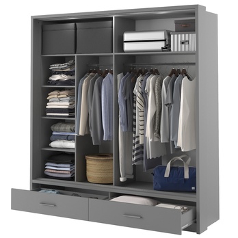 Šatní skříň s osvětlením ARTI AR-05 šedá 3