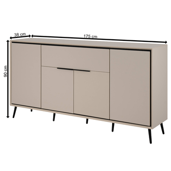 Komoda ARTURO 51B písková/černá 9