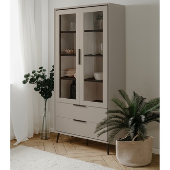 Vitrína ARTURO 52A písková/černá 1