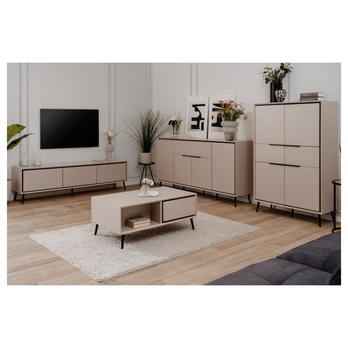 TV komoda ARTURO 57A písková/černá 5
