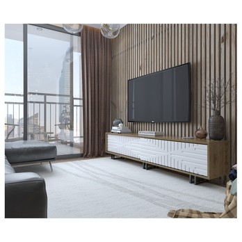 TV komoda ASKAL dub/bílá 1