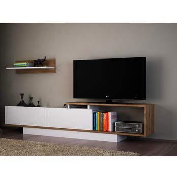 TV stěna  ASOS ořech/bílá 1