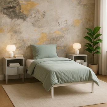 Postel s roštem ASTDI 1 bílá, 90x200 cm 1