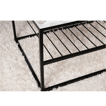 Konferenční stolek ASUDE bílá/černá 3