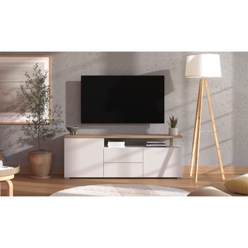 TV stolek ATERNO bílá/dub artisan 1