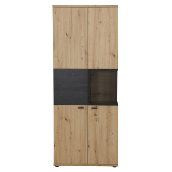 Vitrína ATLANTA 2 dub artisan/opálené dřevo, šířka 80 cm 3