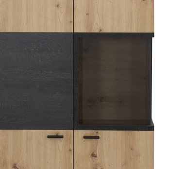 Vitrína ATLANTA 2 dub artisan/opálené dřevo, šířka 80 cm 4