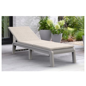 Zahradní lehátko AUDRA cappuccino/světle béžová 1