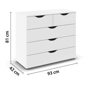 Komoda AVELO II alpská bílá 3