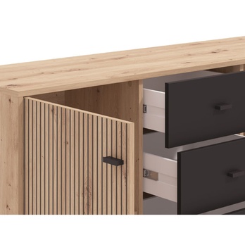 Komoda  AVIGNON dub artisan/černá 4