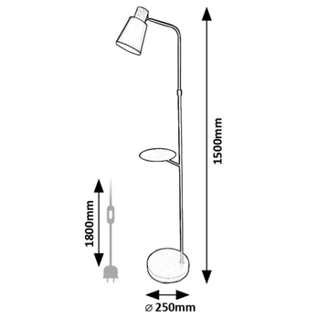 Stojací lampa AZIM 2 černá 3