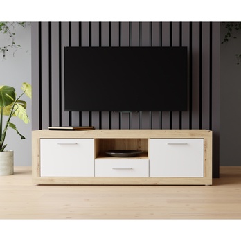TV stolek BACCIO dub artisan/bílá 1