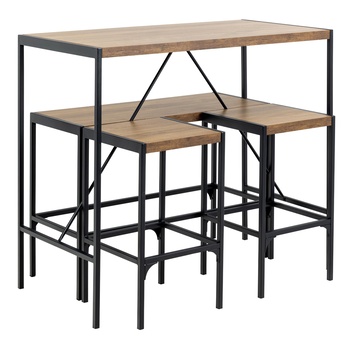 Barový set BAHAM přírodní/matná černá 3