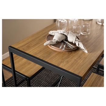 Barový set BAHAM přírodní/matná černá 8
