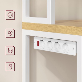 Regál BAKER 1 dub/bílá 2